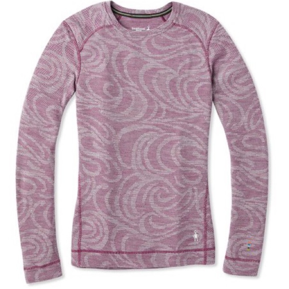 Smartwool Sangria Snow Swirl Merino 250 Baselayer Top Size small
